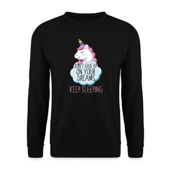 Continuez à dormir - Sweat-shirt Unisexe - noir - Devant - Alina (178cm) & Michal (187cm)