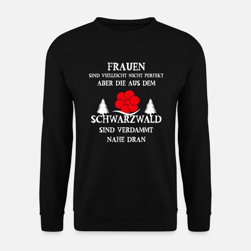 Schwarzwaldmädel Bollenhut Schwarzwald Geschenk - Unisex Pullover - Schwarz