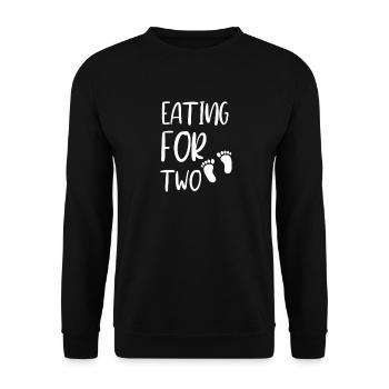 Idée de cadeau pour bébé enceinte - Sweat-shirt Unisexe - noir - Devant - Alina (178cm) & Michal (187cm)