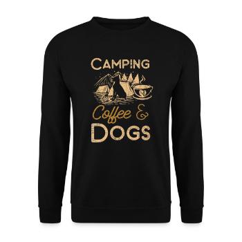 Camping Caravane Camper Nature Chien idée cadeau - Sweat-shirt Unisexe - noir - Devant - Alina (178cm) & Michal (187cm)