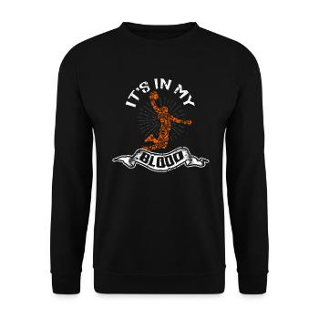 Basketball basketballer basketballmannschaft - Unisex Pullover - Schwarz - Vorne - Alina (178cm) & Michal (187cm)