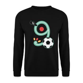 9. Geburtstag Jungs Birthday Geschenk 9 Jahre - Unisex Pullover - Schwarz - Vorne - Alina (178cm) & Michal (187cm)