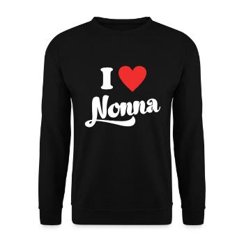 Ich liebe meine Oma Italienisch Italien Nonna - Unisex Pullover - Schwarz - Vorne - Alina (178cm) & Michal (187cm)