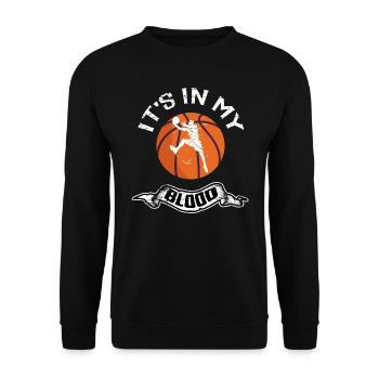 Basketball basketballer basketballmannschaft - Unisex Pullover - Schwarz - Vorne - Alina (178cm) & Michal (187cm)