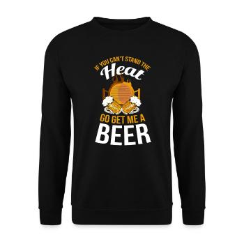 BBQ Grill Grill Master Grill Barbecue Barbecue Party - Unisex Sweatshirt - black - Front - Alina (178cm) & Michal (187cm)