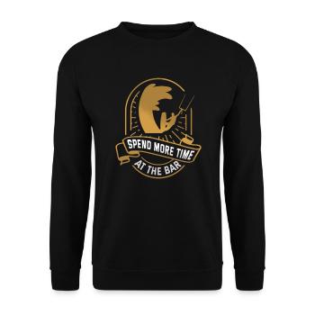 Kitesurfer Kitesurfen Kiteboarding Geschenk - Unisex Pullover - Schwarz - Vorne - Alina (178cm) & Michal (187cm)