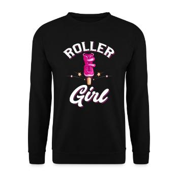 Roller derby roller skate patins à roues alignées - Sweat-shirt Unisexe - noir - Devant - Alina (178cm) & Michal (187cm)