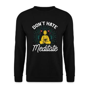 Méditation Yoga Spirituel Méditation Namaste - Sweat-shirt Unisexe - noir - Devant - Alina (178cm) & Michal (187cm)