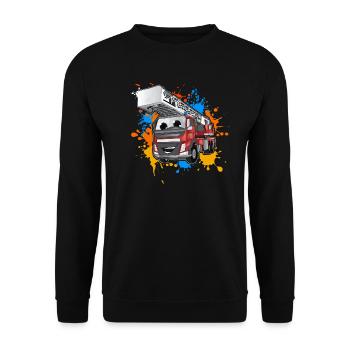 Fire brigade - Unisex Sweatshirt - black - Front - Alina (178cm) & Michal (187cm)