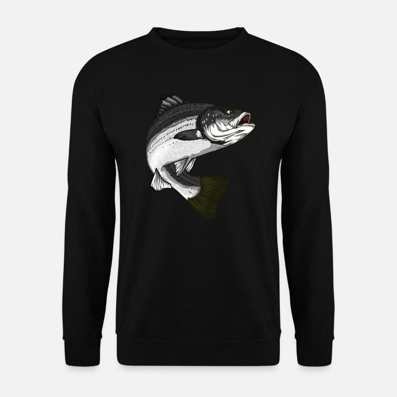Pêche à la perche rayée - Sweat-shirt Unisexe - noir