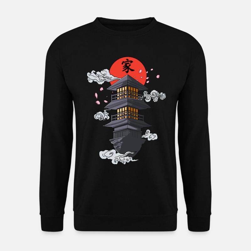 Maison de style pagode - Sweat-shirt Unisexe - noir