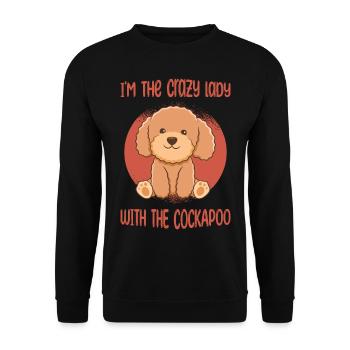 Cockapoo Dog - Unisex Sweatshirt - black - Front - Alina (178cm) & Michal (187cm)