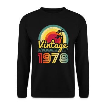 Millésime 1978 - Sweat-shirt Unisexe - noir - Devant - Alina (178cm) & Michal (187cm)