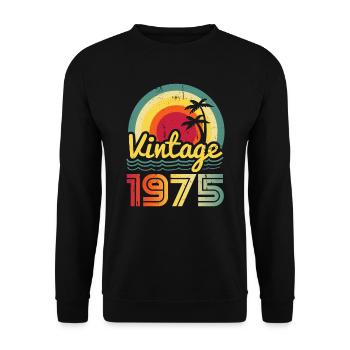 Millésime 1975 - Sweat-shirt Unisexe - noir - Devant - Alina (178cm) & Michal (187cm)