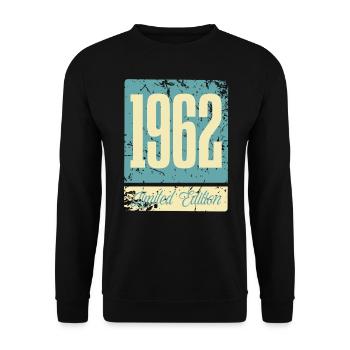 1962 Anniversaire de naissance Année de naissance - Sweat-shirt Unisexe - noir - Devant - Alina (178cm) & Michal (187cm)