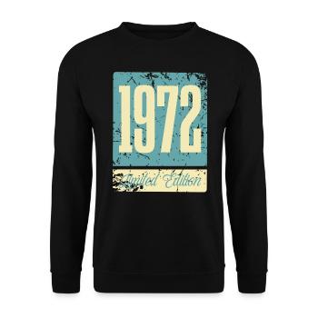 1972 Anniversaire de naissance Année de naissance - Sweat-shirt Unisexe - noir - Devant - Alina (178cm) & Michal (187cm)