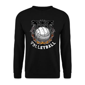 Volleyball - Unisex Sweatshirt - black - Front - Alina (178cm) & Michal (187cm)