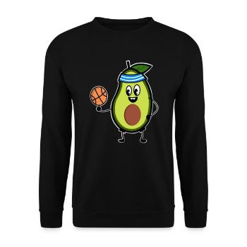 Basketball Basketball Player Avocado - Unisex Sweatshirt - black - Front - Alina (178cm) & Michal (187cm)