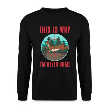 Chasseur Chasseur Sorts Dictons - Sweat-shirt Unisexe - noir - Devant - Alina (178cm) & Michal (187cm)
