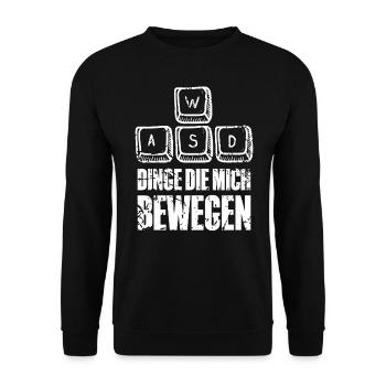 Pc Gamer Gaming WASD - Unisex Pullover - Schwarz - Vorne - Alina (178cm) & Michal (187cm)