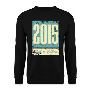 2015 Anniversaire de naissance Année de naissance - Sweat-shirt Unisexe - noir - Devant - Alina (178cm) & Michal (187cm)