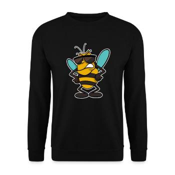 Biene - Unisex Pullover - Schwarz - Vorne - Alina (178cm) & Michal (187cm)