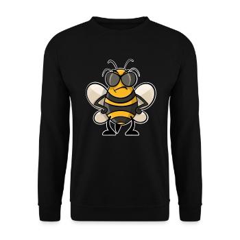 Bee - Unisex Sweatshirt - black - Front - Alina (178cm) & Michal (187cm)
