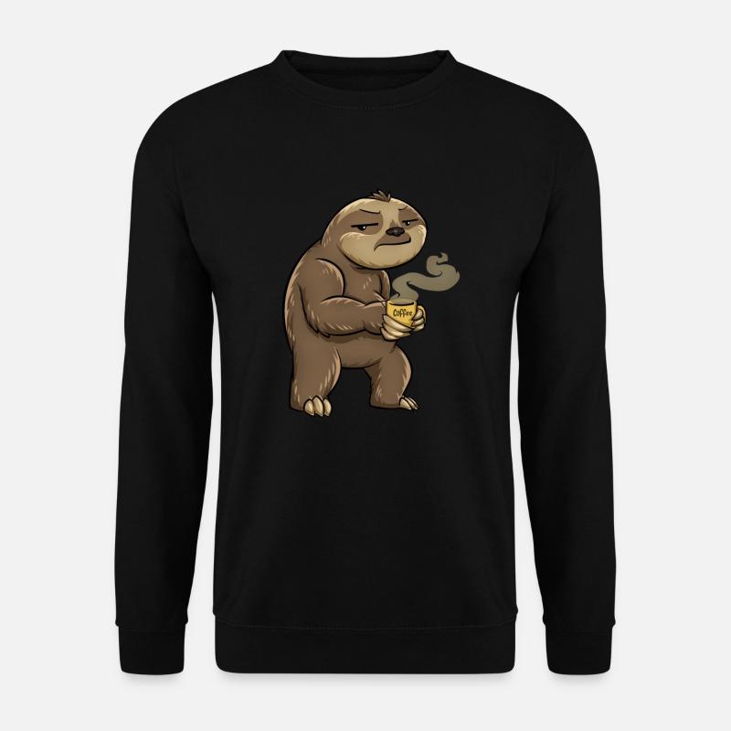 Sloth coffee - Unisex Sweatshirt - black