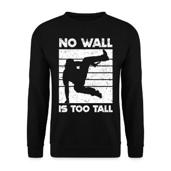 Dictons de Parkour | Idées cadeaux de sports freerunning - Sweat-shirt Unisexe - noir - Devant - Alina (178cm) & Michal (187cm)