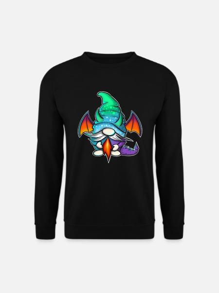 Gnome Gnome's Dragon - Unisex Sweatshirt - black