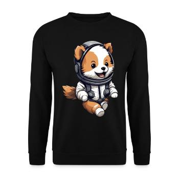 Chien de l’espace - Sweat-shirt Unisexe - noir - Devant - Alina (178cm) & Michal (187cm)