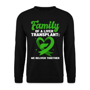 Organspende Leber | Organspender Transplantation - Unisex Pullover - Schwarz - Vorne - Alina (178cm) & Michal (187cm)