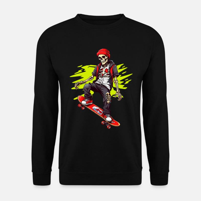Skateboarding Skeleton - Unisex Sweatshirt - black