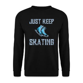 Skate Graphic Figure Skating Gifts - Unisex Sweatshirt - black - Front - Alina (178cm) & Michal (187cm)