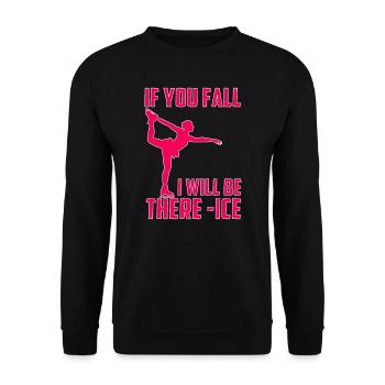 Skating Mom Tshirt Figure Skating Gift - Unisex Sweatshirt - black - Front - Alina (178cm) & Michal (187cm)