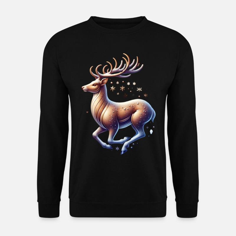 Reindeer Snowfall - Unisex Sweatshirt - black