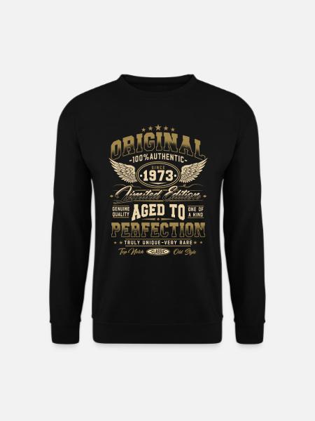 Original 1973 Jahrgang geboren Geburtstag Geschenk - Unisex Pullover - Schwarz
