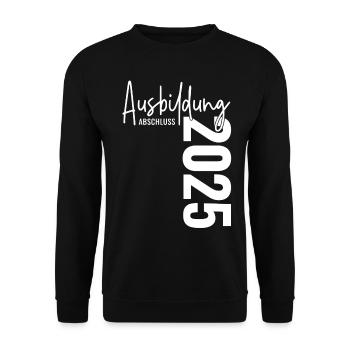Ausbildung Abschluss 2025 - Unisex Pullover - Schwarz - Vorne - Alina (178cm) & Michal (187cm)
