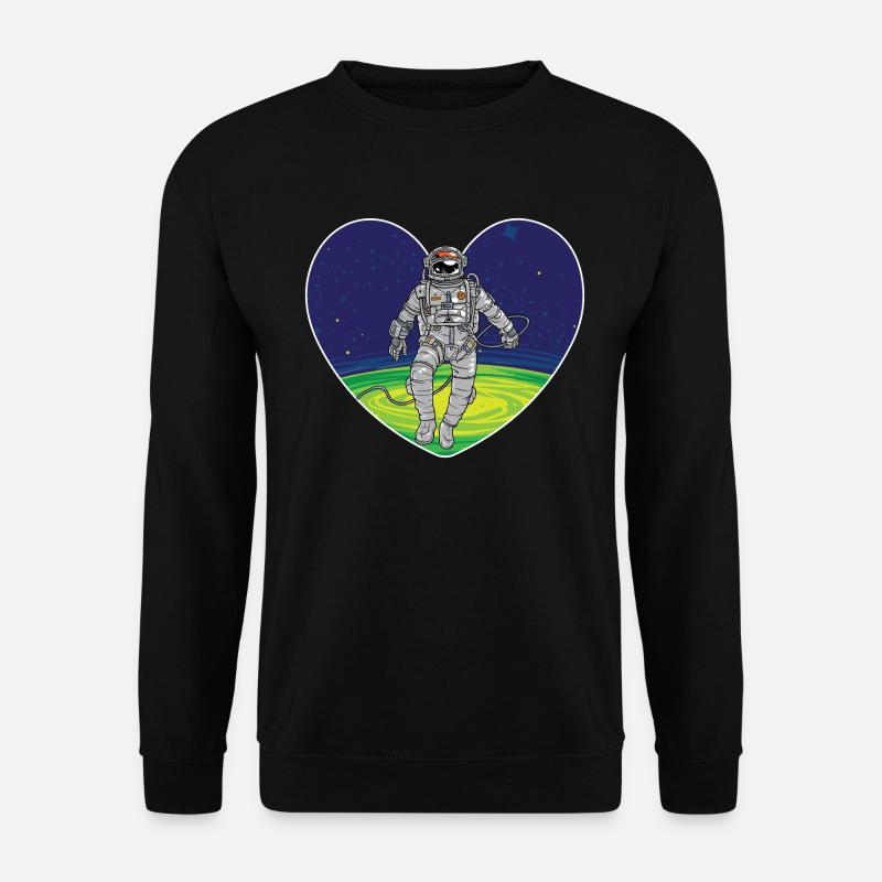 Outer space heart - Unisex Sweatshirt - black