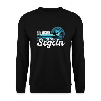 Segelboot Katamaran Kapitän Segeln Segler Geschenk - Unisex Pullover - Schwarz - Vorne - Alina (178cm) & Michal (187cm)