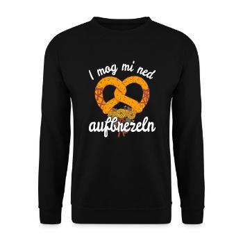 I mog mi ned Aufbrezeln Volksfest Trachten Dirndl - Unisex Sweatshirt - black - Front - Alina (178cm) & Michal (187cm)