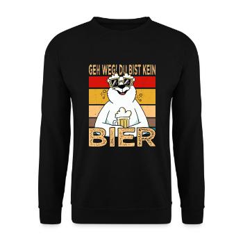 Partez!! Vous n’êtes pas une chemise d’alcool à la bière de la fête des pères - Sweat-shirt Unisexe - noir - Devant - Alina (178cm) & Michal (187cm)