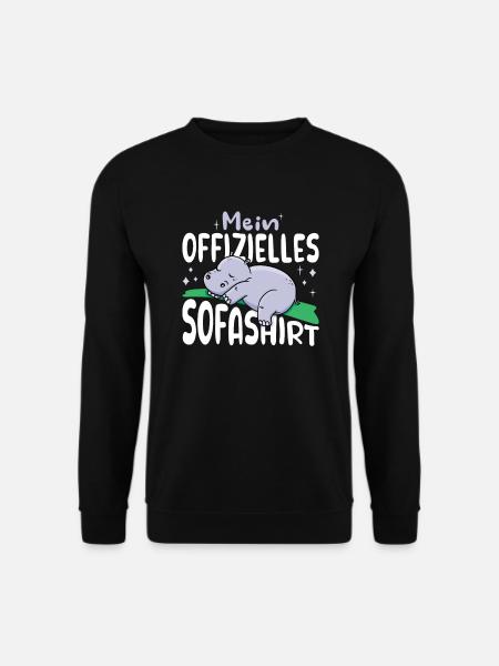 Mein offizielles Sofashirt Schlafshirt Nilpferd - Unisex Pullover - Schwarz