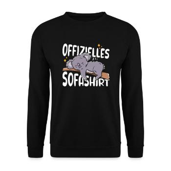 Mein offizielles Sofashirt Schlafshirt Koala - Unisex Pullover - Schwarz - Vorne - Alina (178cm) & Michal (187cm)