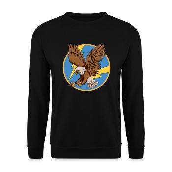 342. Jagdgruppengeschwader -Patch im Zweiten Weltk - Unisex Pullover - Schwarz - Vorne - Alina (178cm) & Michal (187cm)