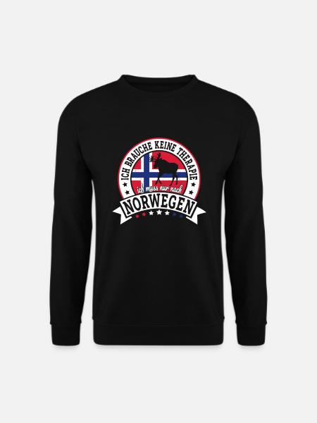 Ich muss nur nach Norwegen Skandinavien Norwegen - Unisex Pullover - Schwarz