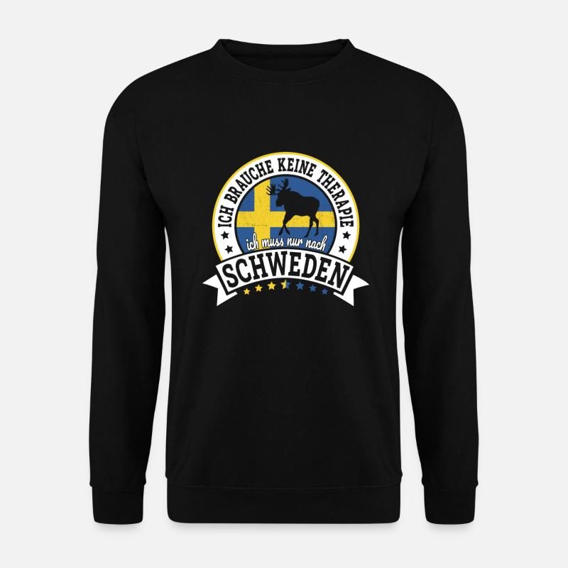 Ich muss nur nach Schweden Skandinavien Camping - Unisex Pullover - Schwarz