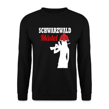Bollenhut Schwarzwaldmädel Schwarzwald - Unisex Pullover - Schwarz - Vorne - Alina (178cm) & Michal (187cm)