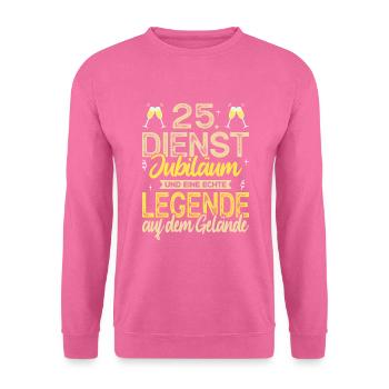 25 Jähriges Dienstjubiläum Firmenjubiläum Geschenk - Unisex Pullover - Pink - Vorne