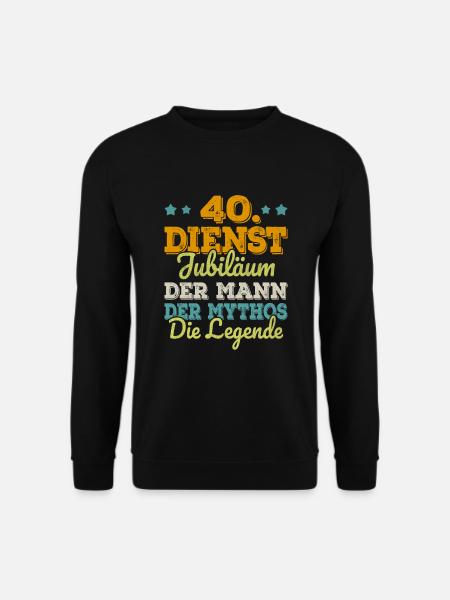 40 Jähriges Dienstjubiläum Firmenjubiläum Geschenk - Unisex Pullover - Schwarz